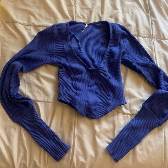 Free People Tops - NWOT free people blue long sleeve